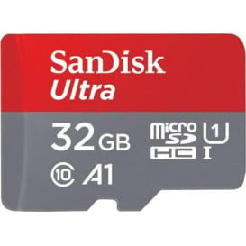 Karta SanDisk Ultra MicroSDHC 32 GB Class 10 UHS-I/U1 A1 + adapter SDSQUA4-032G-GN6MA - Czerwona, Szara