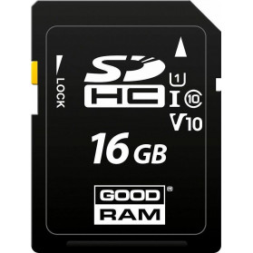 Karta pamięci GoodRAM S1A0 SDHC 16 GB Class 10 UHS-I/U1 V10 S1A0-0160R12 - Czarna