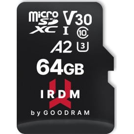 Karta pamięci GoodRAM IRDM M2AA MicroSDXC 64 GB Class 10 UHS-I/U3 A2 V30 IR-M2AA-0640R12 - Czarna