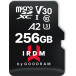 Karta pamięci GoodRAM IRDM M2AA MicroSDXC 256 GB Class 10 UHS-I/U3 A2 V30 IR-M2AA-2560R12 - Czarna