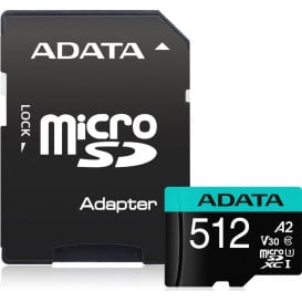 Karta pamięci ADATA Premier Pro MicroSDXC 512 GB Class 10 AUSDX512GUI3V30SA2-RA1 - Czarna