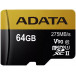 Karta pamięci ADATA microSD Premier ONE 64 GB + adapter AUSDX64GUII3CL10-CA1 - Kolor złoty, Czarna