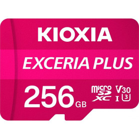 Karta pamięci KIOXIA Exceria Plus MicroSDXC 256 GB Class 10 UHS-I/U3 A1 V30 LMPL1M256GG2 - Różowa