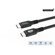 Kabel MicroConnect Premium USB-C USB3.2CC2 - USB-C 3.2 Gen 2x2, PD 100W, 20Gbps, 4K 60Hz, 2 m, Czarny