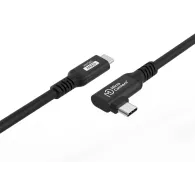 Kabel MicroConnect Premium USB-C USB3.2CC2-A - kątowy USB-C 3.2 Gen 2x2, PD 100W, 20Gbps, 4K 60Hz, 2 m, Czarny