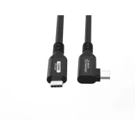 Kabel MicroConnect Premium USB-C USB3.2CC2-A - kątowy USB-C 3.2 Gen 2x2, PD 100W, 20Gbps, 4K 60Hz, 2 m, Czarny