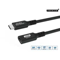 Kabel przedłużacz MicroConnect Premium USB-C USB3.2CC1.5EX - USB-C 3.2 Gen 2x2, PD 240W, 20Gbps, 4K 60Hz, 1,5 m, Czarny