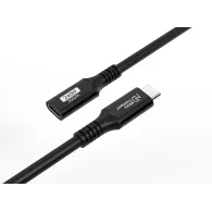Kabel przedłużacz MicroConnect Premium USB-C USB3.2CC015EX - USB-C 3.2 Gen 2x2, PD 240W, 20Gbps, 4K 60Hz, 15 cm, Czarny