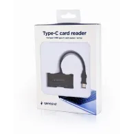 Czytnik kart pamięci Gembird USB-C UHB-CR3-02 - USB-C, SD, MicroSD, TF flash, 1x USB-A