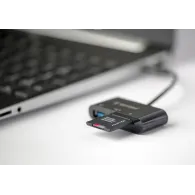 Czytnik kart pamięci Gembird USB-C UHB-CR3-02 - USB-C, SD, MicroSD, TF flash, 1x USB-A