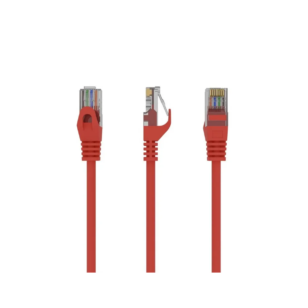 Patchcord Gembird PP6U-0.5M/R - kat. 6, UTP, 50 cm, Czerwony