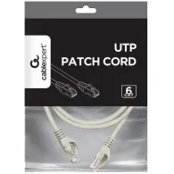 Patchcord Gembird PP6U-CU-1M - miedź, kat. 6, UTP, 1 m, Szary