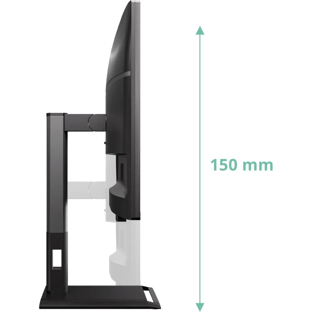 Monitor AOC Q27P4U - 27"/2560x1440 (QHD)/120Hz/IPS/HDR/4 ms/pivot/Czarny