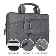Torba na laptopa Satechi 16" Water-Resistant Laptop Carrying Case with Pockets ST-LTB15 - Nylon, Szara