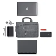 Torba na laptopa Satechi 16" Water-Resistant Laptop Carrying Case with Pockets ST-LTB15 - Nylon, Szara