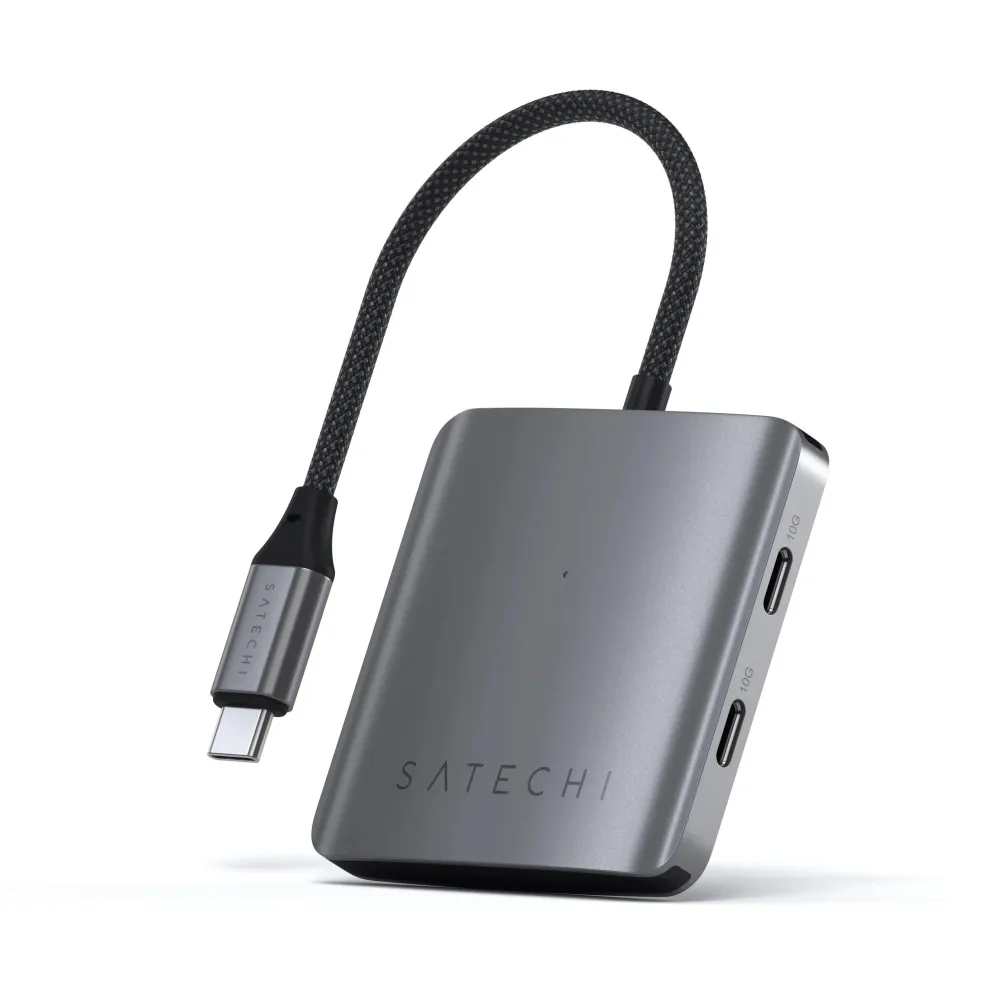 Replikator portów Satechi 4-Port USB-C Hub with Power Delivery ST-H4CPDM - 4x USB-C 3.2 Gen 2, Szary