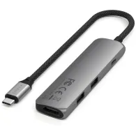 Replikator portów Satechi 4-in-1 USB-C Slim Multiport Adapter 4K ST-P4SM - USB-C, 2x USB-A, HDMI, Szary