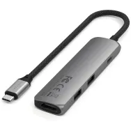 Replikator portów Satechi 4-in-1 USB-C Slim Multiport Adapter 4K ST-P4SM - USB-C, 2x USB-A, HDMI, Szary