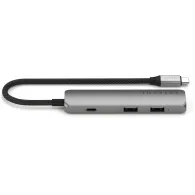 Replikator portów Satechi 4-in-1 USB-C Slim Multiport Adapter 4K ST-P4SM - USB-C, 2x USB-A, HDMI, Szary