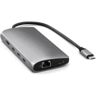 Replikator portów Satechi USB-C Multiport Adapter 8K With Ethernet V3 ST-P8KEM - 3x USB-C 3.2, 1x USB-A 3.1, 1x HDMI, 1x RJ-45