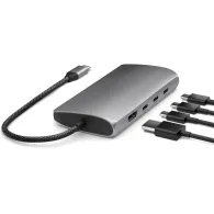 Replikator portów Satechi USB-C Multiport Adapter 8K With Ethernet V3 ST-P8KEM - 3x USB-C 3.2, 1x USB-A 3.1, 1x HDMI, 1x RJ-45