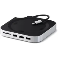 Replikator portów Satechi Mac Mini M4 Stand & Hub with SSD Enclosure ST-GNMMES - 2x USB-A 3.2, 1x USB-A 2.0, 1x SD, 1x M.2 SSD