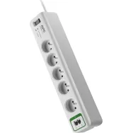 Listwa antyprzepięciowa APC Essential PM5T-FR - 230V 5x Schuko 5 gniazd, 2x RJ-11, 1,8 m, Biała