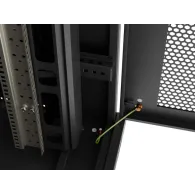 Szafa rack 19" 47U Lanberg FF01-8247-23BL - 800 x 2343 x 1200 mm, drzwi perforowane, LCD