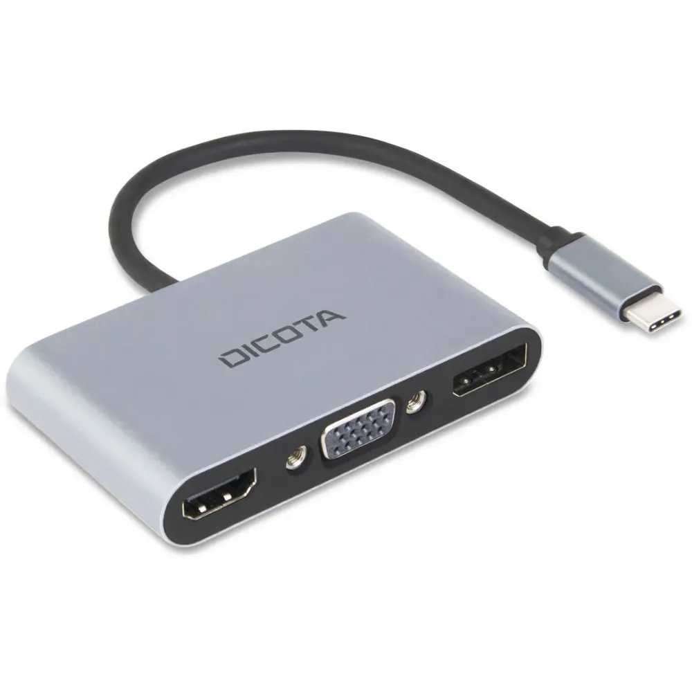 Stacja dokująca Dicota USB-C Portable 5-in-1 Docking Station D32064 - 1x USB-A, 1x USB-C, 1x DisplayPort, 1x HDMI, 1x VGA