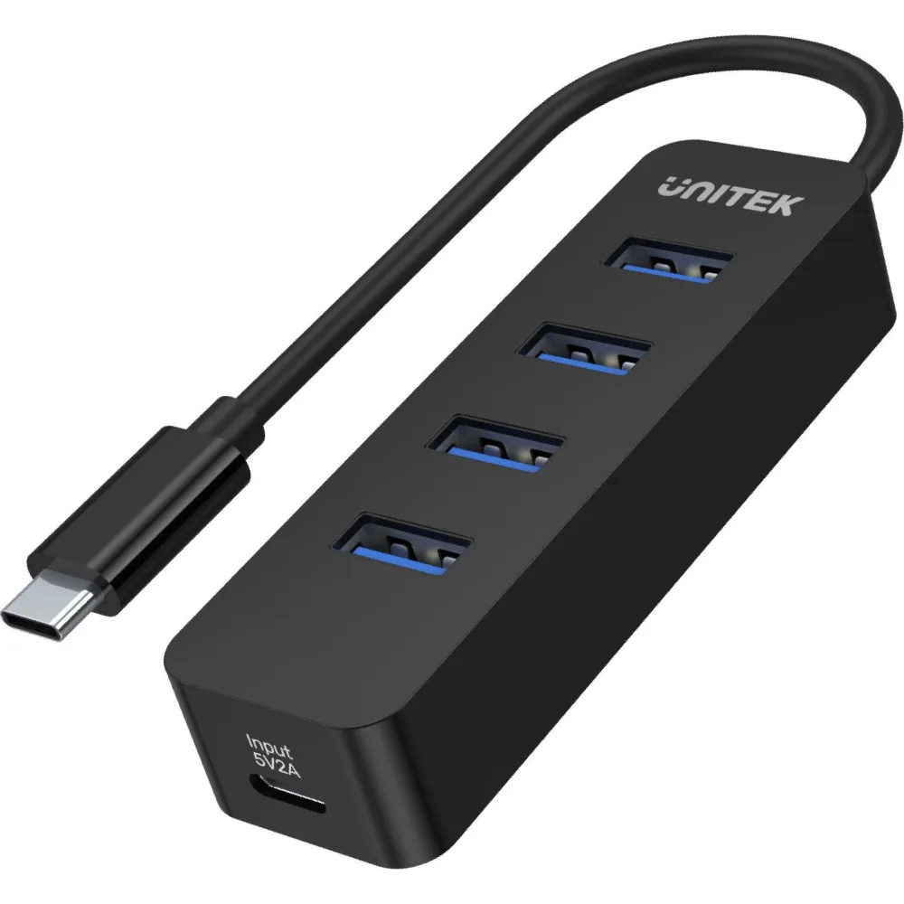 Hub Unitek USB-C 4XUSB-A 3.1 10W H1117B - 4 porty, Czarny | Sklep ITnes.pl - IT for BUSINESS