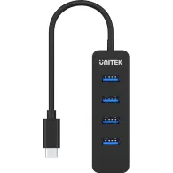 Hub Unitek USB-C 4XUSB-A 3.1 10W H1117B - 4 porty, Czarny | Sklep ITnes.pl - IT for BUSINESS