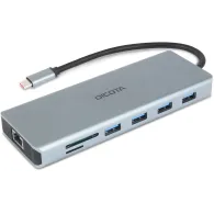 Replikator portów USB-C 13-in-1 Docking Station D32065 - 2x USB-C, 4x USB-A, 1x Display Port, 2x HDMI, 1x RJ-45, 1x Audio