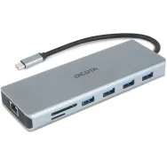 Replikator portów USB-C 13-in-1 Docking Station D32065 - 2x USB-C, 4x USB-A, 1x Display Port, 2x HDMI, 1x RJ-45, 1x Audio