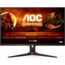 Monitor AOC 27G2SPAE, BK - 27", 1920x1080 (Full HD), 165Hz, IPS, 1 ms, Czerwony - zdjęcie 1