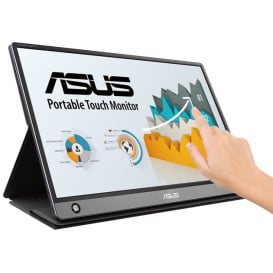 Monitor ASUS ZenScreen MB16AMT - 15,6"/1920x1080 (Full HD)/60Hz/IPS/5 ms/pivot/dotykowy/USB-C/Szary