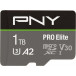 Karta pamięci PNY microSDXC 1TB Pro Elite UHS-I P-SDU1TBV32100PRO-GE - Szara, Czarna