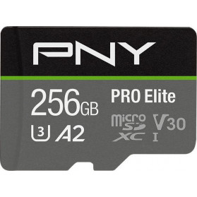 Karta pamięci PNY MicroSDXC 256GB P-SDU256V32100PRO-GE - Szara, Czarna