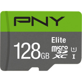 Karta pamięci PNY MicroSDXC 128GB P-SDU128V11100EL-GE - Szara, Zielona