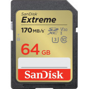Karta pamięci SanDisk Extreme SDXC 64GB 170, 80 MB, s V30 UHS-I U3 SDSDXV2-064G-GNCIN - zdjęcie poglądowe 1
