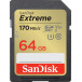Karta pamięci SanDisk Extreme SDXC 64GB 170/80 MB/s V30 UHS-I U3 SDSDXV2-064G-GNCIN - Kolor złoty, Szara