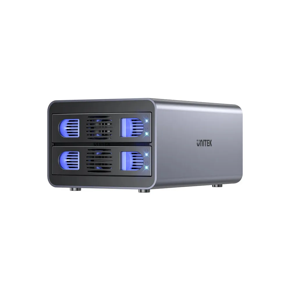 Obudowa Unitek 2 Bay USB-C RAID External Hard Drive Enclosure S1308C01-EU - RAID 0,1, na dyski 2,5" i 3,5", USB-C 3.2 Gen 2