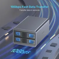 Obudowa Unitek 2 Bay USB-C RAID External Hard Drive Enclosure S1308C01-EU - RAID 0,1, na dyski 2,5" i 3,5", USB-C 3.2 Gen 2