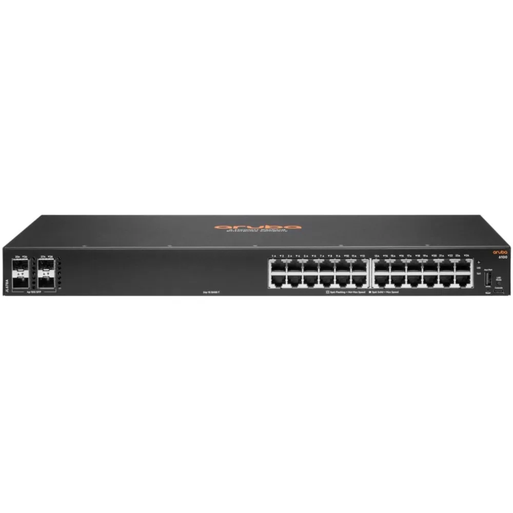 Switch zarządzalny HPE Aruba 6100 JL678A, 24x 100|1000Mbps RJ45, 4x 1|10Gbps SFP+ | Sklep ITnes.pl, IT for BUSINESS