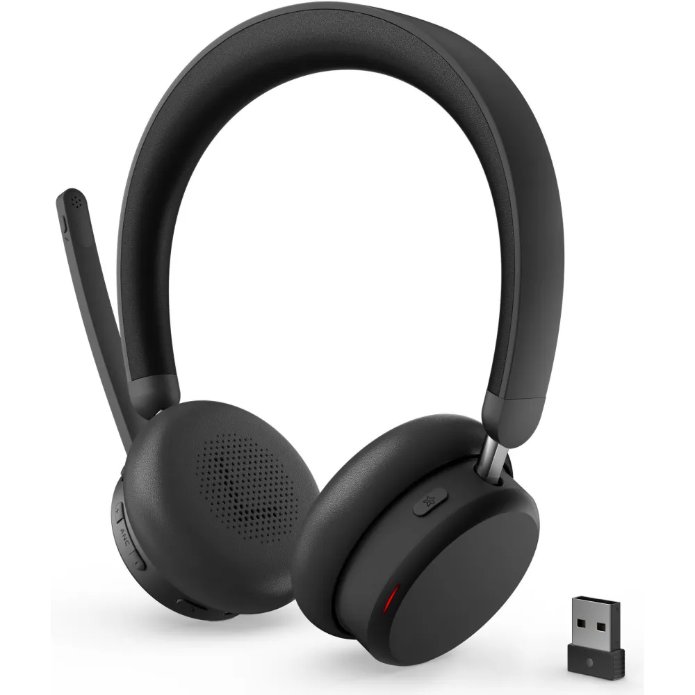 Zestaw słuchawkowy bezprzewodowy Lenovo Dual-Mode Wireless ANC Headset 6550 4XD1S19777 - USB-A, Teams