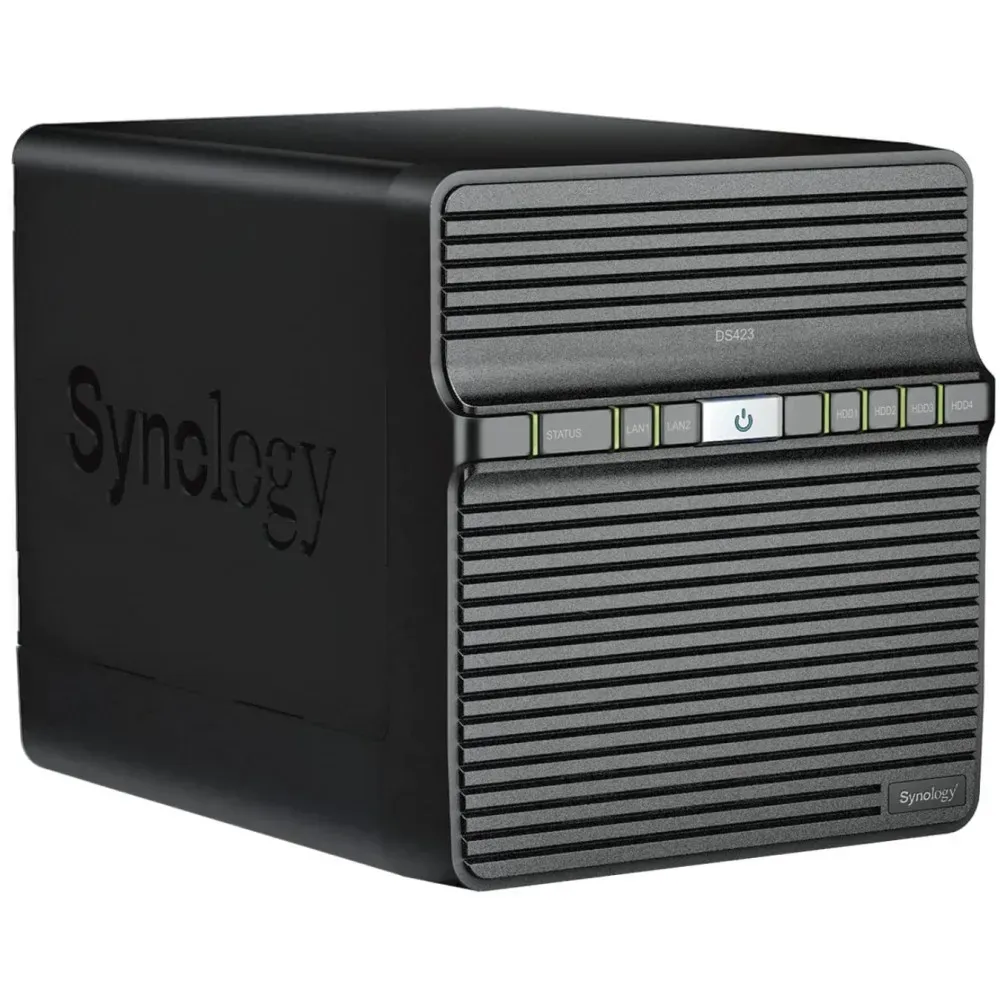 Serwer NAS Synology DiskStation DS423-12T-00-2 - Tower/Realtek RTD1619B/2 GB RAM/12 TB/4 wnęki/hot-swap/2 lata Carry-in