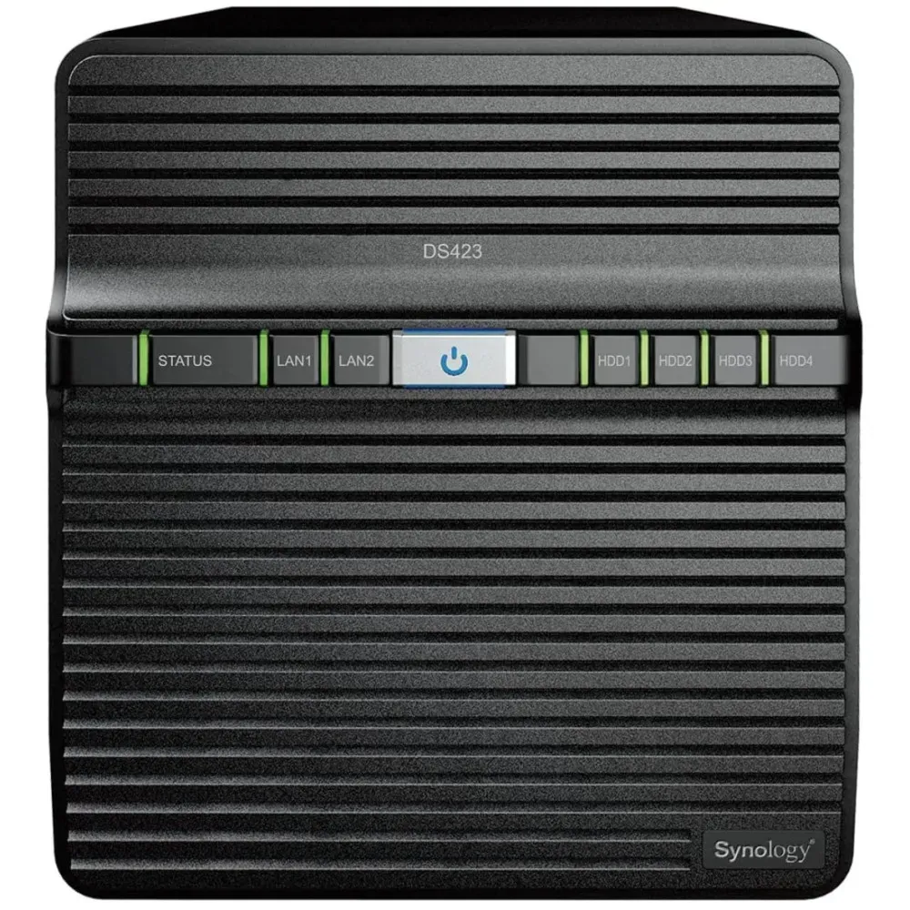 Serwer NAS Synology DiskStation DS423-12T-00-2 - Tower/Realtek RTD1619B/2 GB RAM/12 TB/4 wnęki/hot-swap/2 lata Carry-in