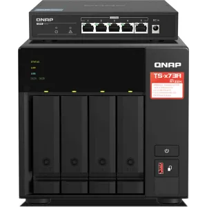 Serwer NAS QNAP Tower TS-473A-SW5T - Tower/4-rdzeniowy/8-wątkowy AMD Ryzen V1500B 2,2 GHz/8 GB RAM