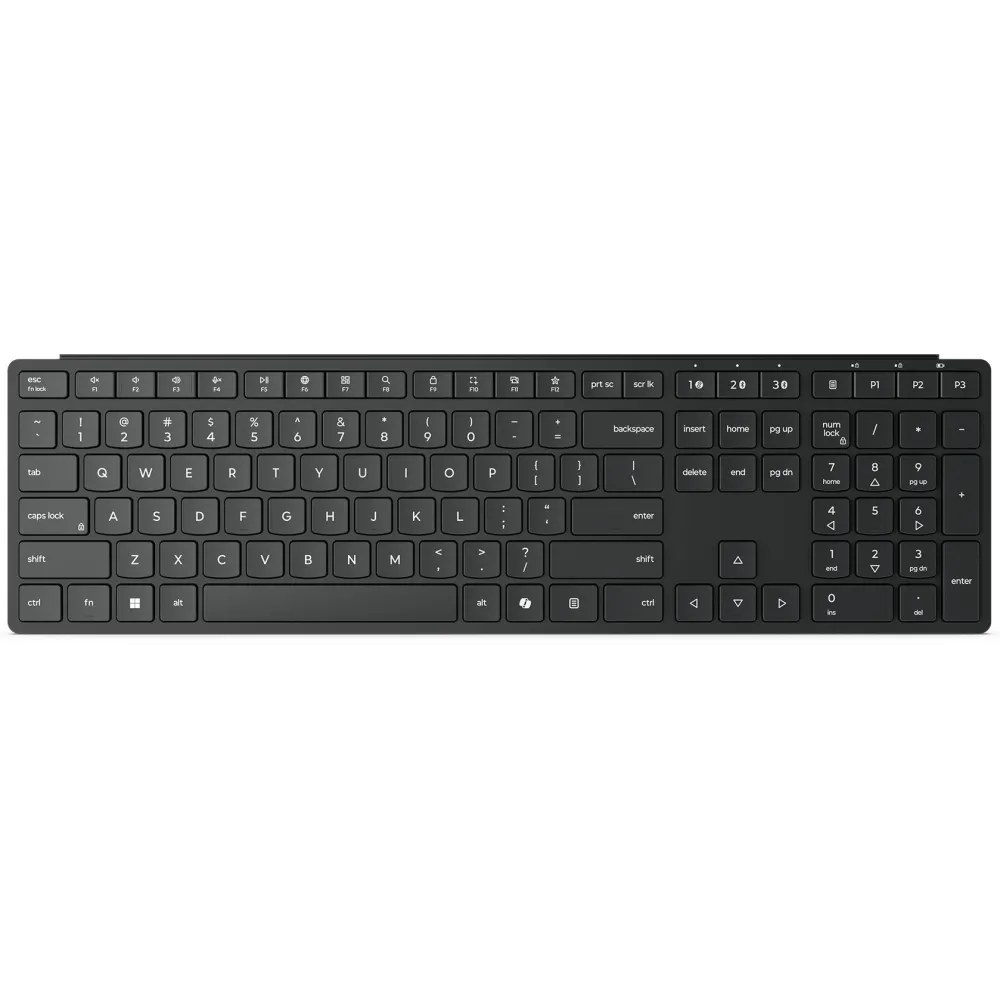 Klawiatura bezprzewodowa Lenovo Wireless Multi-Mode Pro Keyboard 6000 4Y41S04697 - US Euro, Czarna