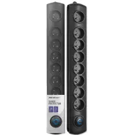 Listwa antyprzepięciowa zasilająca Qoltec 50114 - 8 gniazd, 3 m, Czarna