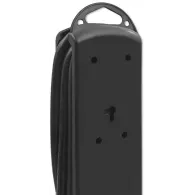 Listwa antyprzepięciowa zasilająca Qoltec 50114 - 8 gniazd, 3 m, Czarna